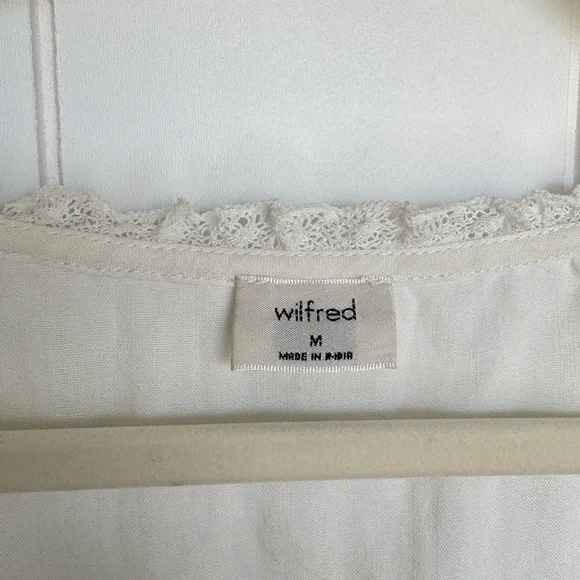 Wilfred Front Tie Blouse - Nomad Tie Front Top Size Women’s Medium Ramie - Picture 4 of 10